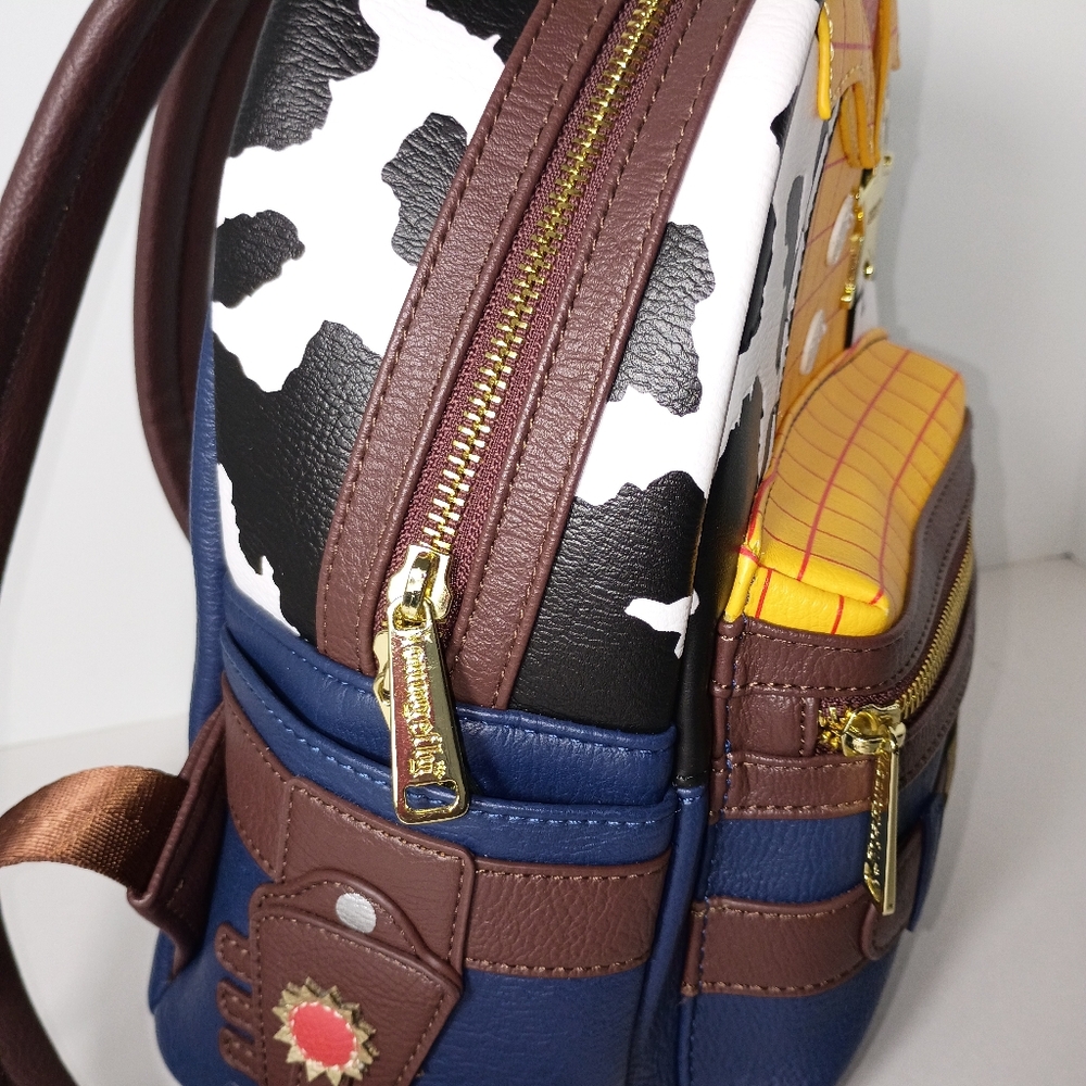 PIXAR loungfly  Disney Woody-Inspired Mini Backpack - Yellow, Blue, Brown - Picture 4 of 12